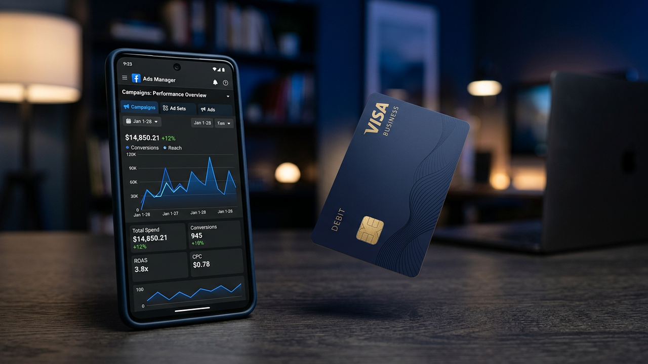 A clean card for Facebook Ads