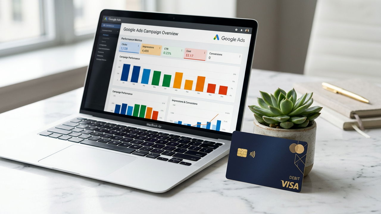 A virtual card built for Google Ads